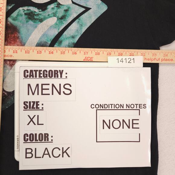 The Rolling Stones Band Crew Neck Short Sleeve T Shirt Mens Size XL Black - Picture 7 of 9